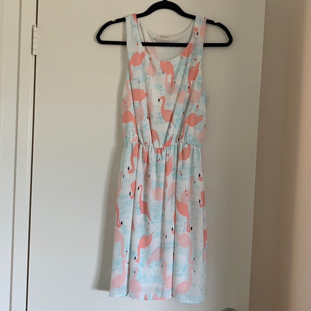 Everly pink flamingo dress